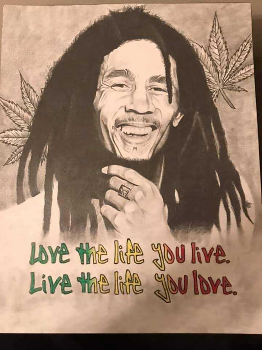 "Love the life you Live, Live the life you Love" Hand-Drawn Artwork